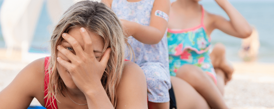 exhausted and overwhelmed parent